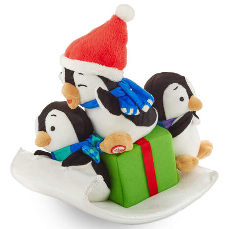 Sledding Fun! Hallmark Keepsake Playful Penguins Musical Stuffed Animal With Motion, 10", , large