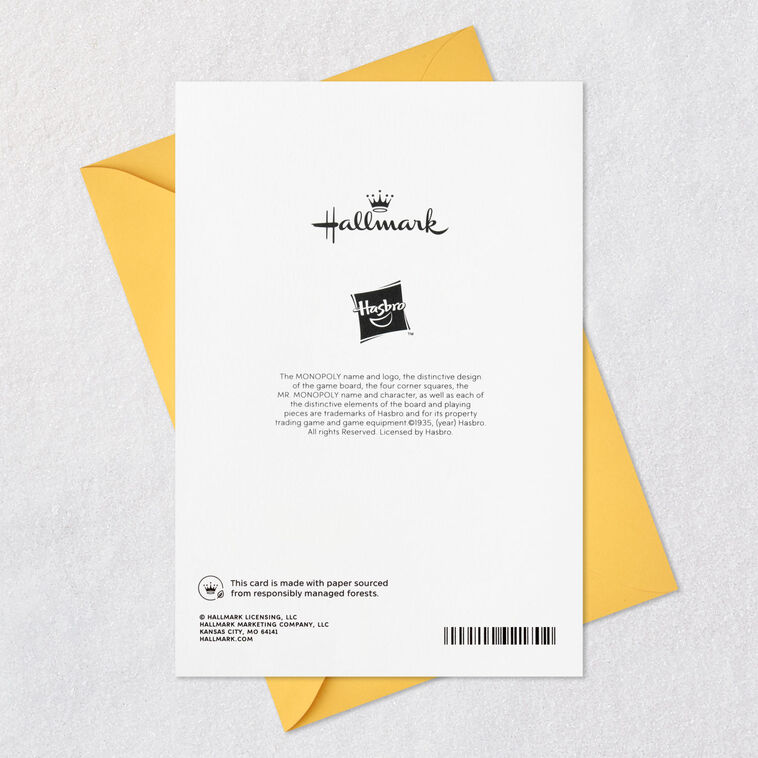 Hasbro® Monopoly® Get Out of Jail Free Funny Birthday Card, , large image number 7