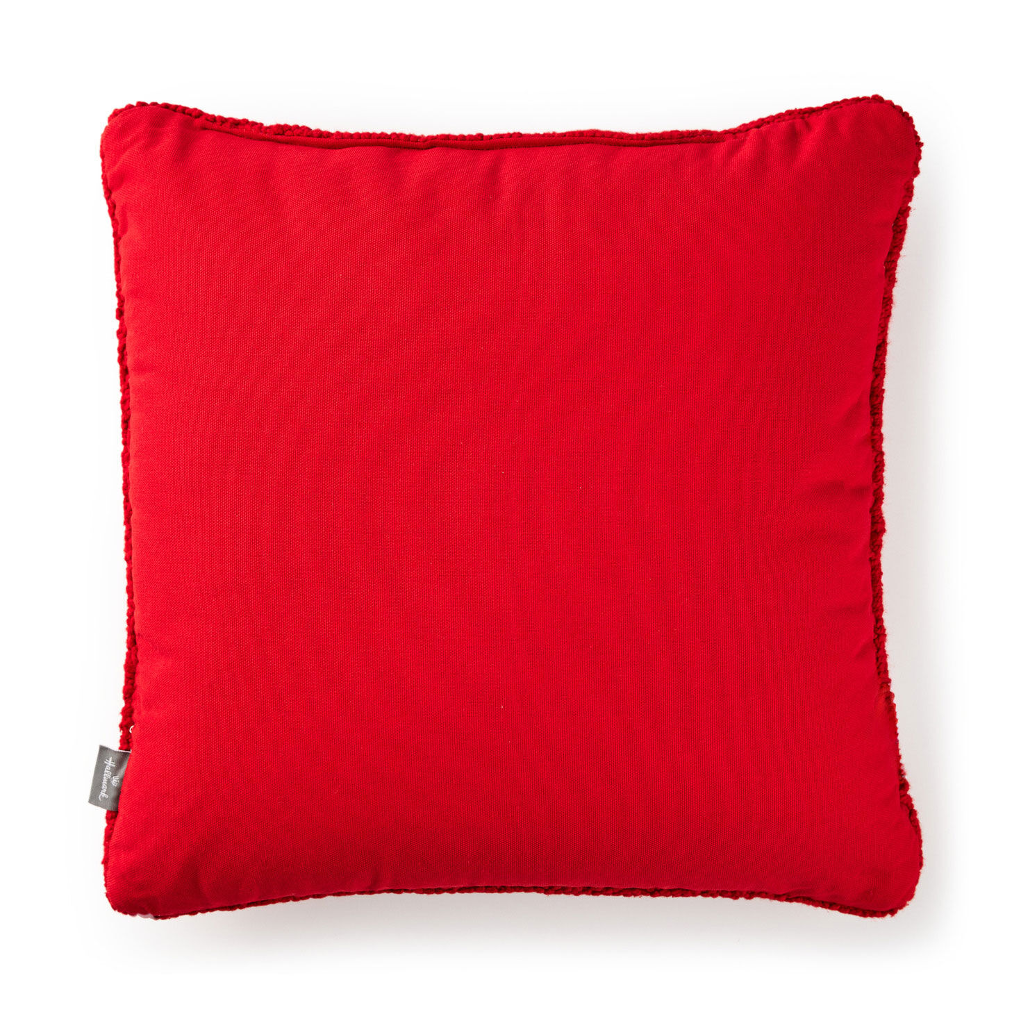 Red and White Home Alone Quote Pillow back image number 2