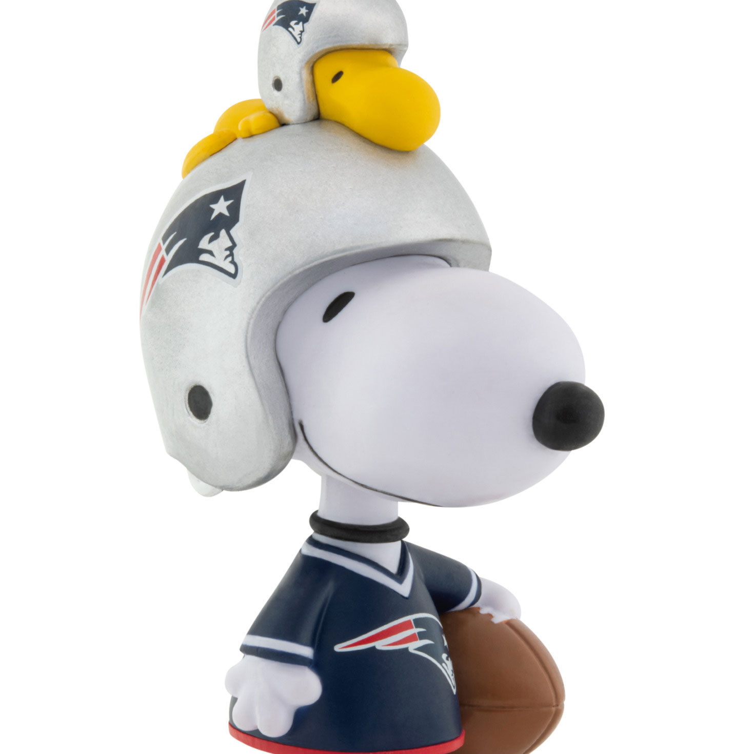 Snoopy New England Patriots Christmas Ornament upclose view image number 5