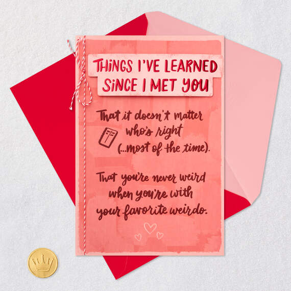 Things I've Learned Romantic Valentine's Day Card, , large image number 9