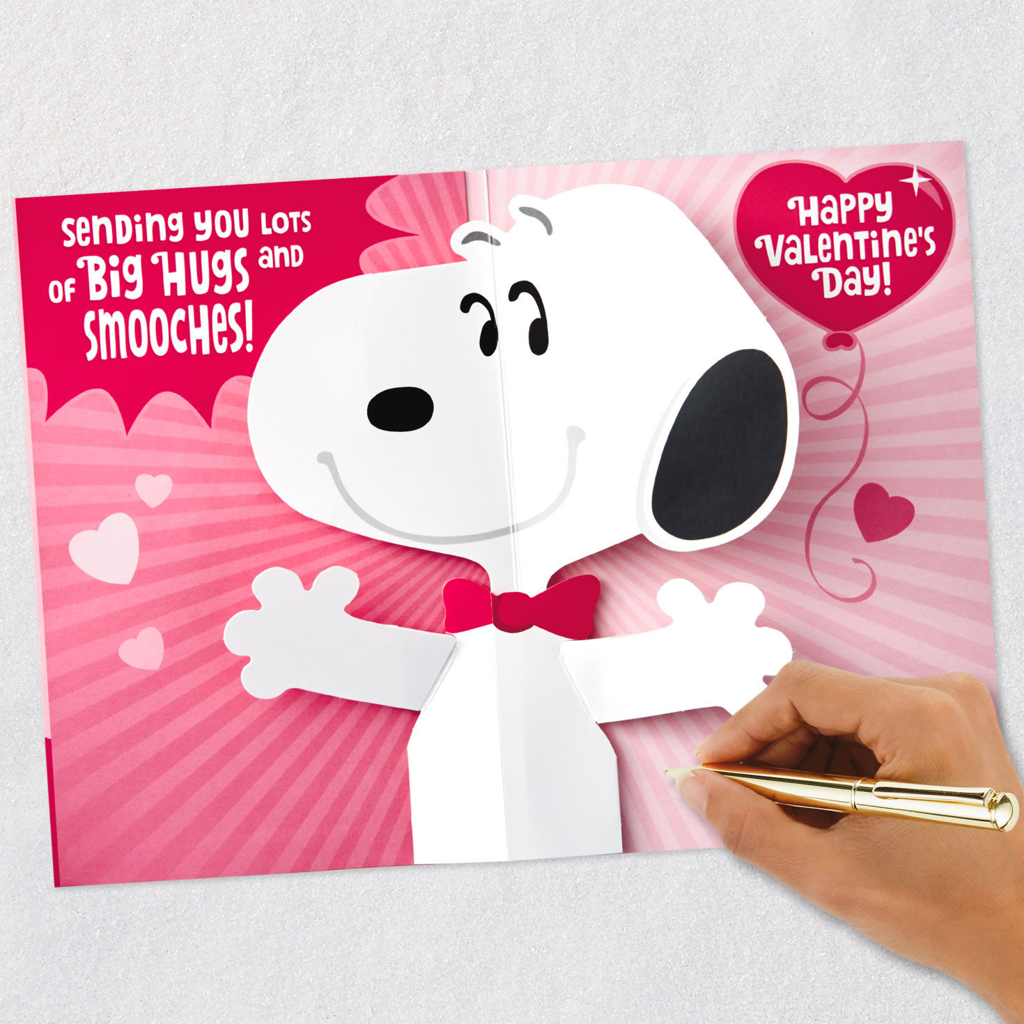 Peanuts® Snoopy and Woodstock Hugs and Smooches Funny Musical Pop-Up Valentine's Day Card for only USD 6.99 | Hallmark