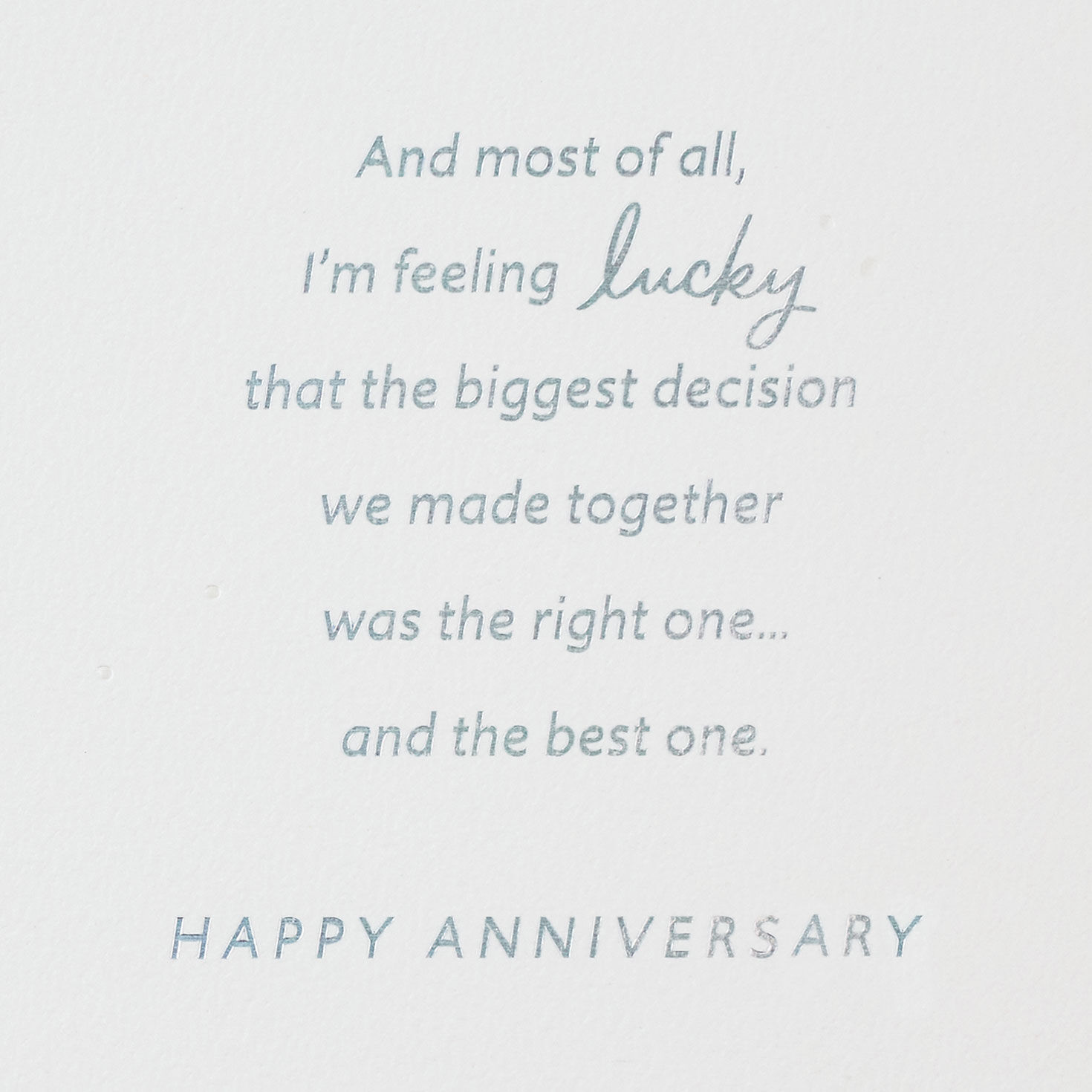 Simple Hearts Silver 25th Anniversary Card Sentiment image number 3