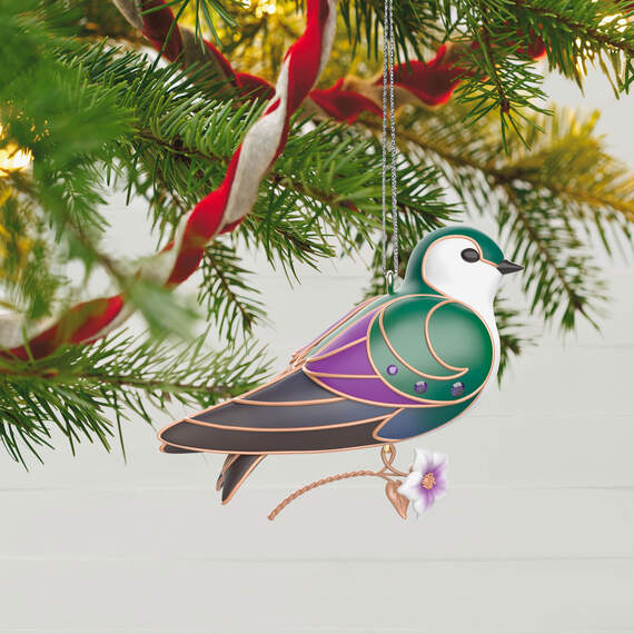 The Beauty of Birds Violet-Green Swallow Ornament, , large image number 2
