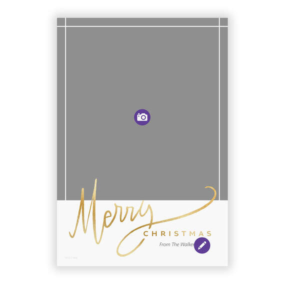 Elegant Merry Flat Christmas Photo Card, , large image number 5