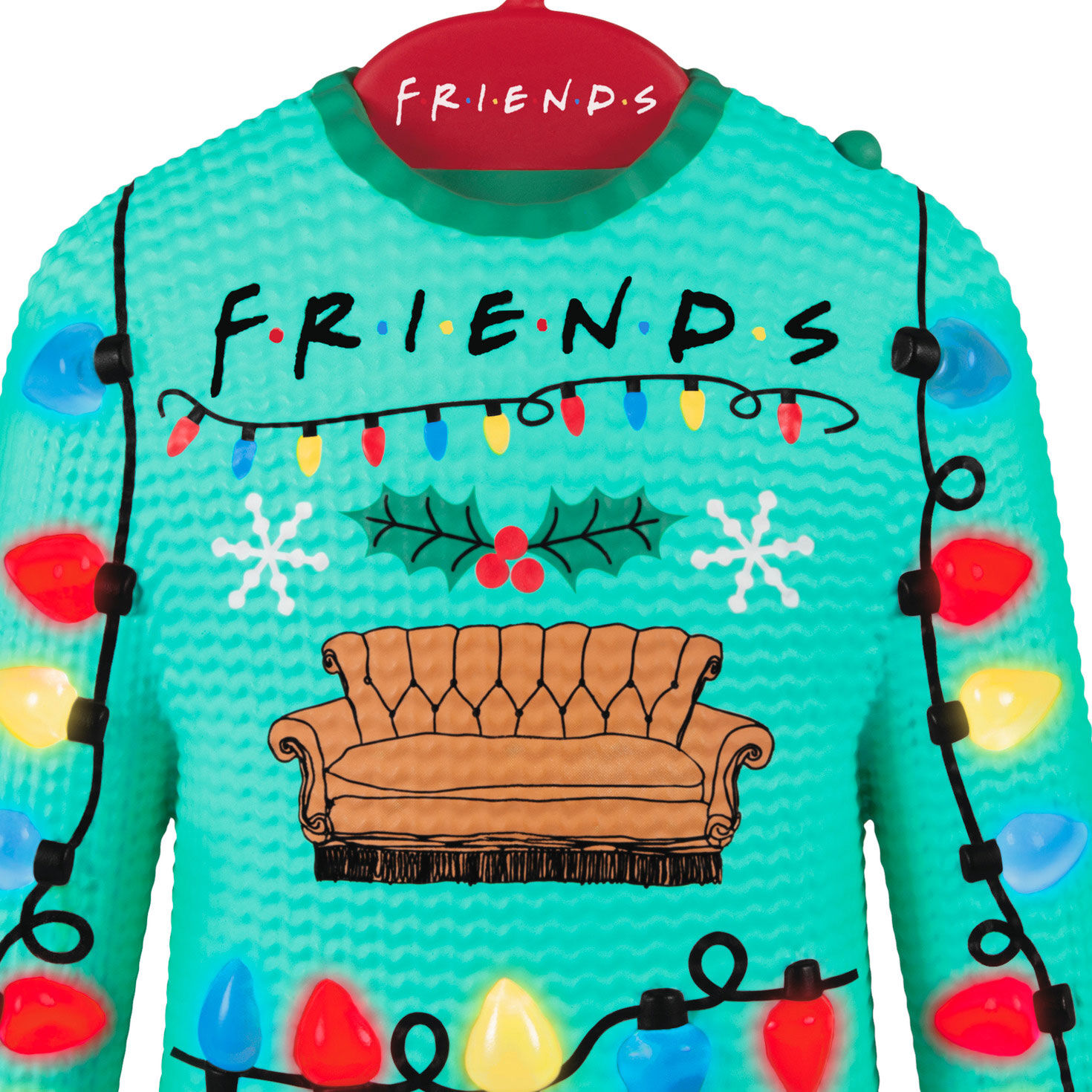 Friends Ugly Christmas Sweater Keepsake Ornament closeup view image number 5
