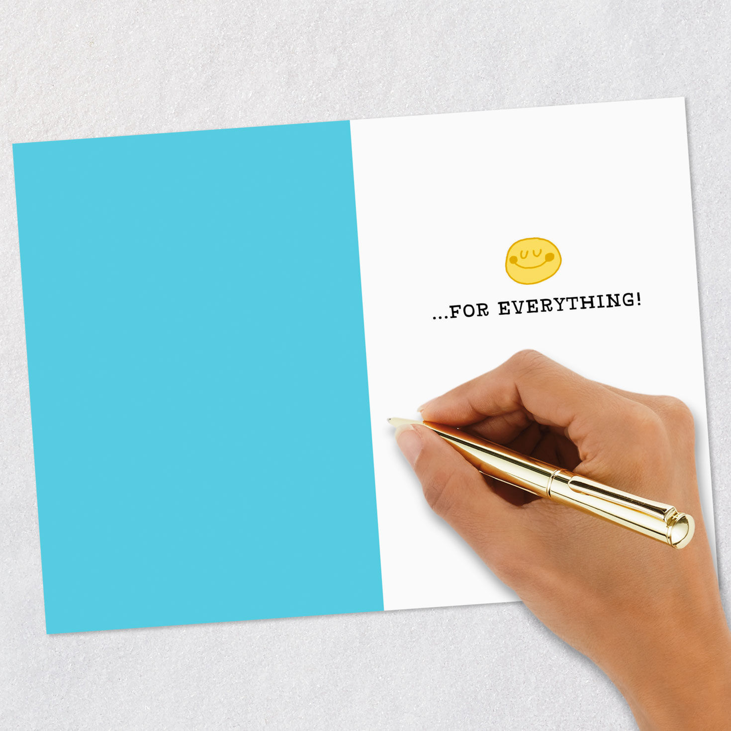 Flower and Dog Doodles Thank You Card Signing card image number 6