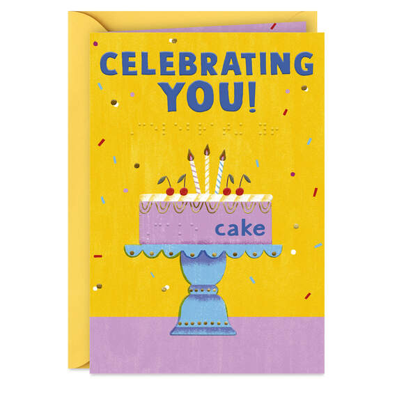 Wishing You All the Best Braille Birthday Card
