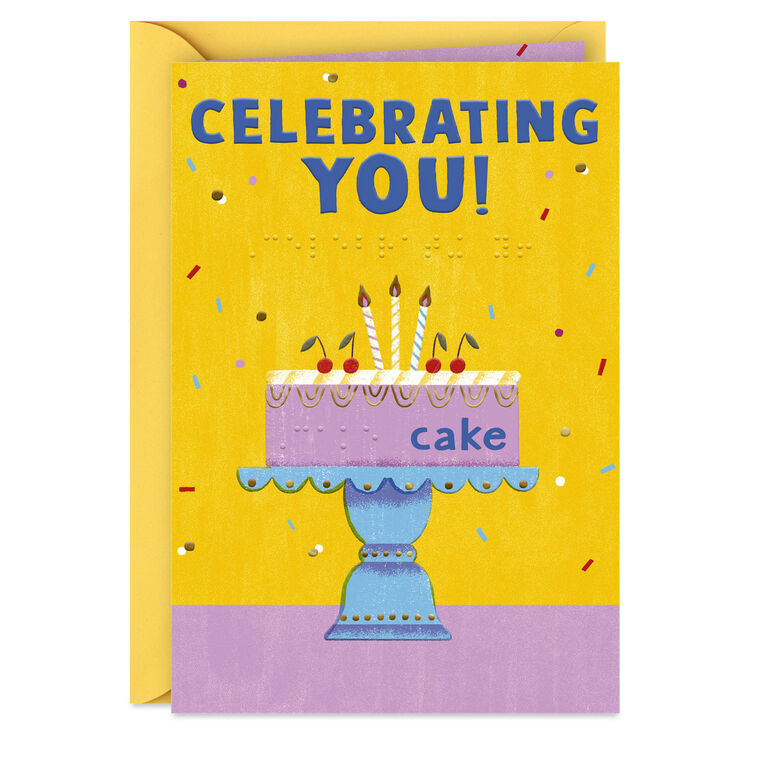 Wishing You All the Best Braille Birthday Card, , large image number 1