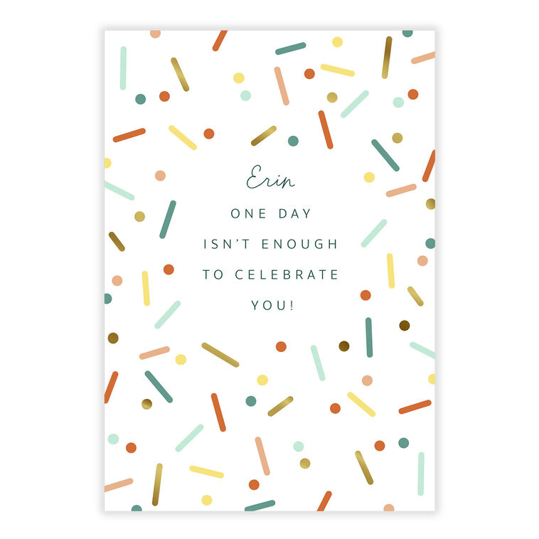 Colorful Confetti Folded Celebration Photo Card  image number 2