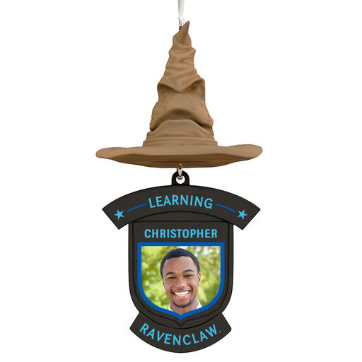Harry Potter™ Sorting Hat House Trait Personalized Text and Photo Ornament, Ravenclaw™, 