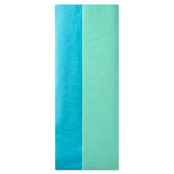 Turquoise and Mint Green 2-Pack Tissue Paper, 6 Sheets, Turquoise & Mint, large image number 1