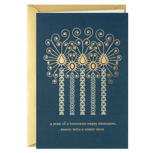 Wish for Happiness Candles Birthday Card, 