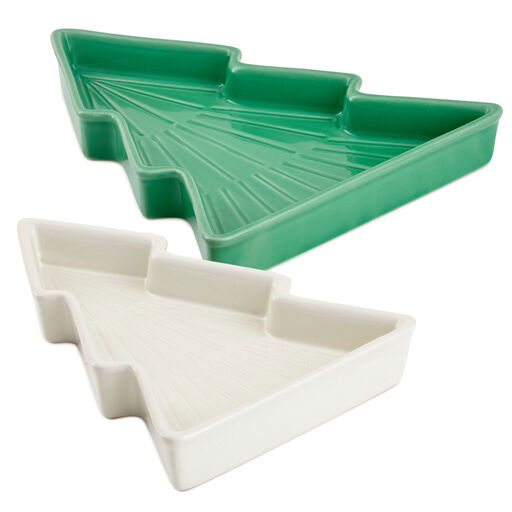 Holiday Trees Nesting Plates, Set of 2, 