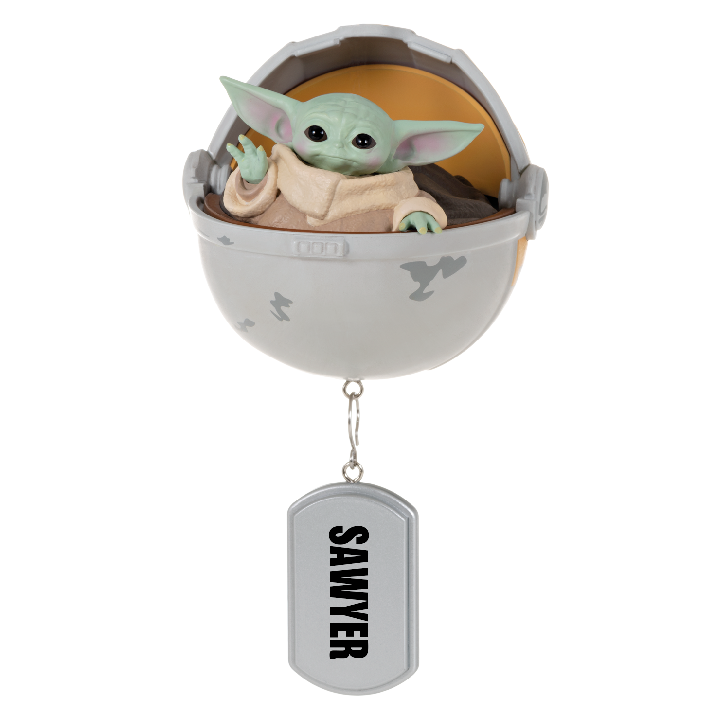 Star Wars: The Mandalorian™ Grogu™ in Hovering Pram Personalized Ornament, Custom Text for only USD 31.99 | Hallmark