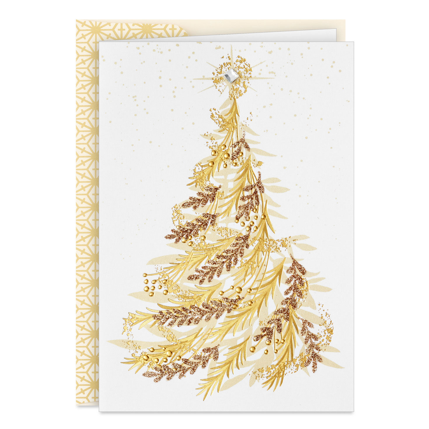 Opulent Gold Tree Boxed Christmas Cards, Pack of 12, , large image number 2