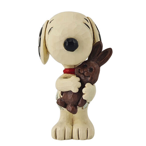 Jim Shore Peanuts Snoopy With Chocolate Bunny Mini Figurine, 3", 