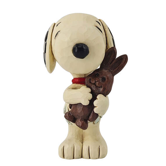 Jim Shore Peanuts Snoopy With Chocolate Bunny Mini Figurine, 3"