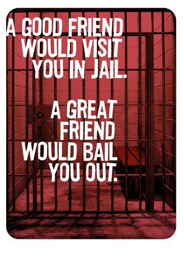 Friends in Jail Funny Birthday Card