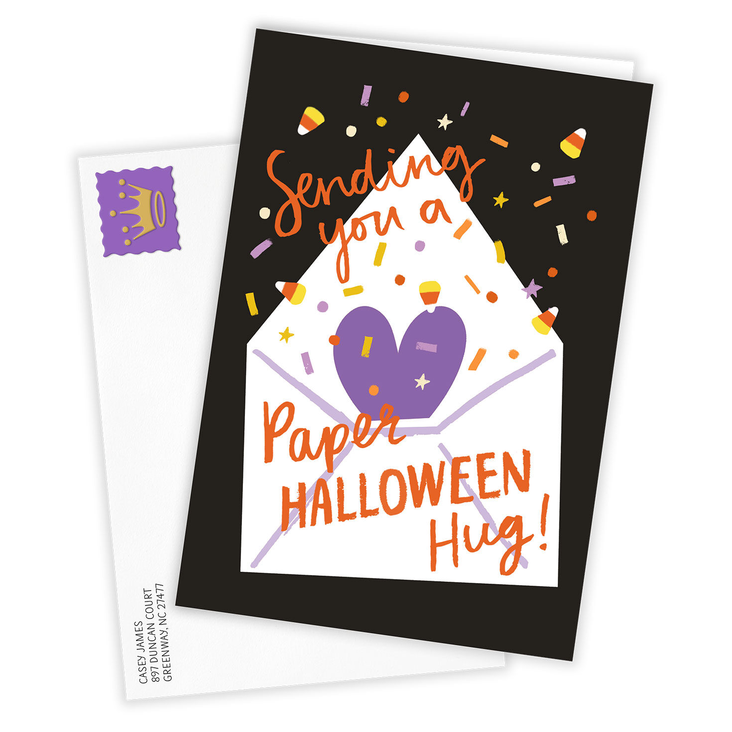 Paper Hug Personalized Halloween Card Card Front with envelope image number 2