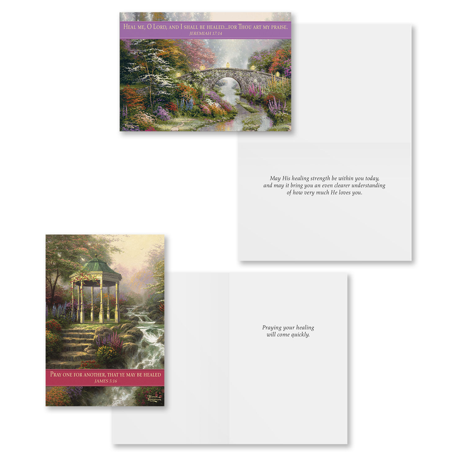 Thomas Kinkade DaySpring Get Well Cards Assortment Card Fronts with Sentiments image number 4