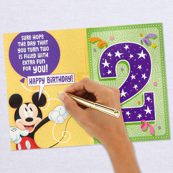 Disney Mickey Mouse Musical 2nd Birthday Card With Light, , large image number 6