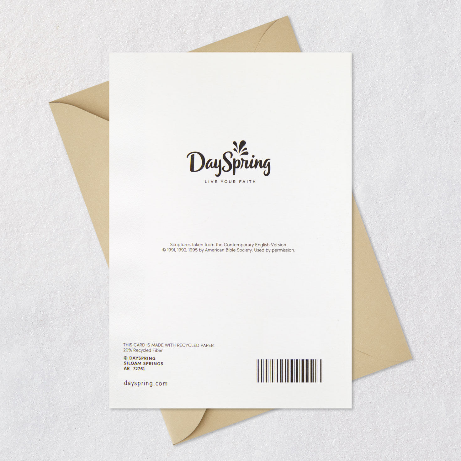 Sunset Clouds Religious Encouragement Card Envelope Back with Seal image number 8