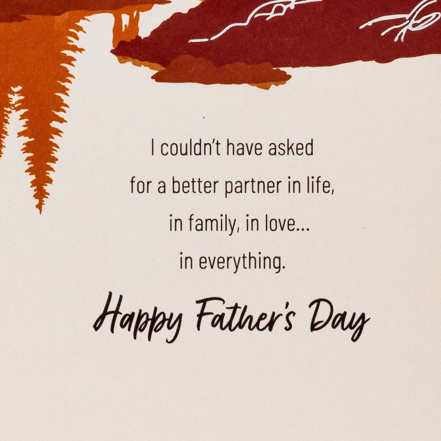 Couple in Sunset Landscape Husband Father's Day Card Sentiment image number 2