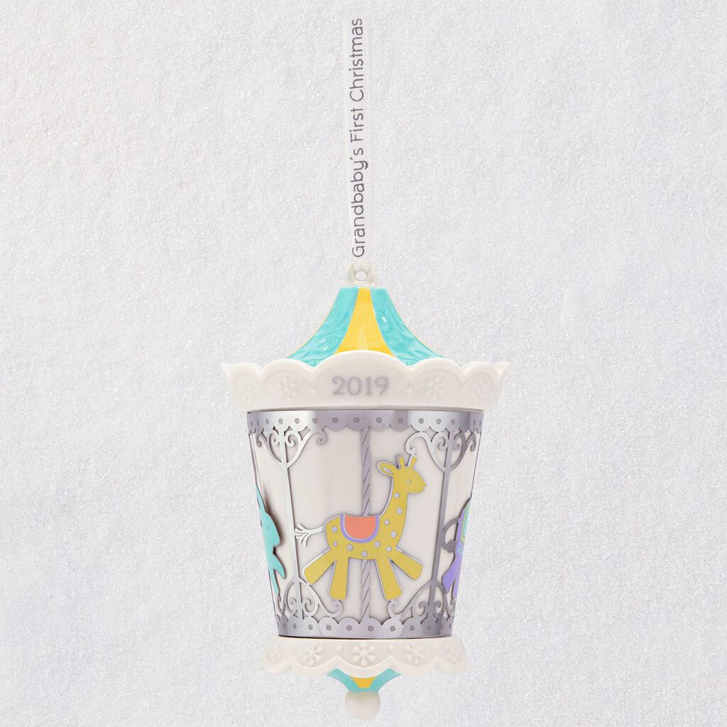 Christmas Carousel 2019 Grandbaby's First Christmas Carousel 2019 Porcelain and Metal Christmas Carousel 2019 Grandbaby's First Christmas Carousel 2019 Porcelain and Metal