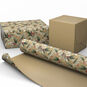 Kraft Greenery/Flecks Holiday Reversible Gift Wrap Wrapped pkg image number 2