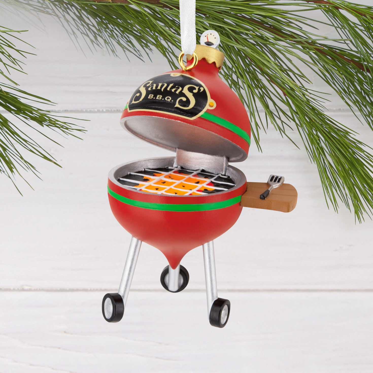 Santa's BBQ Grill Hallmark Ornament, , large image number 2