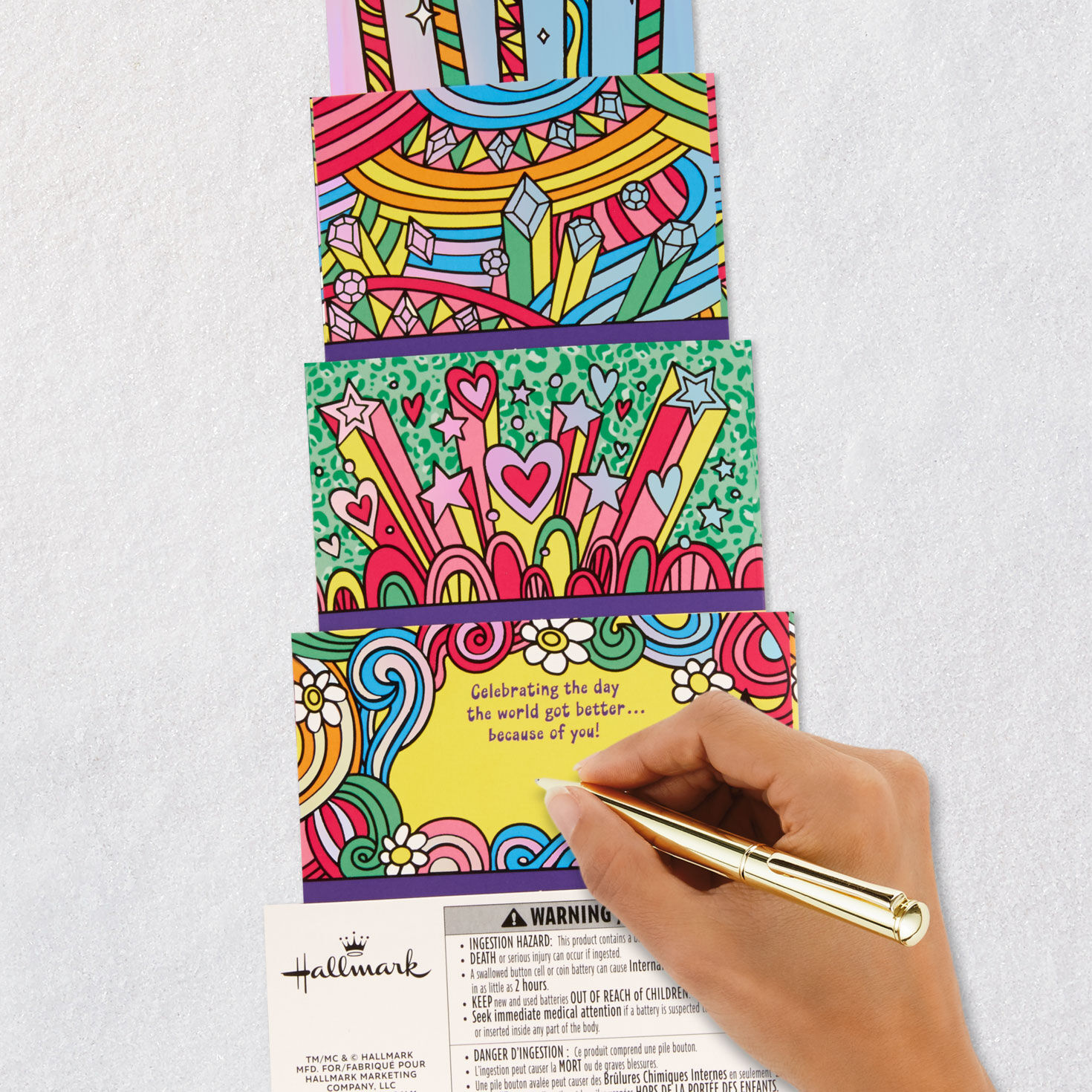 Colorful Cake Pop-Up Musical Birthday Card Signing card image number 9
