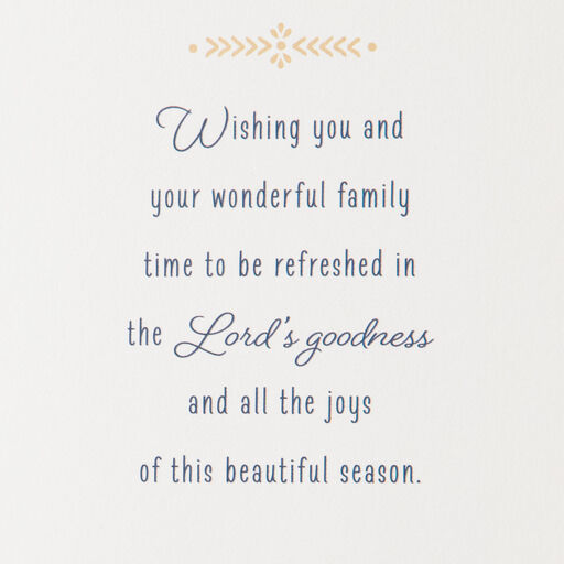 Christmas Blessings Religious Christmas Card for Pastor and Family, 