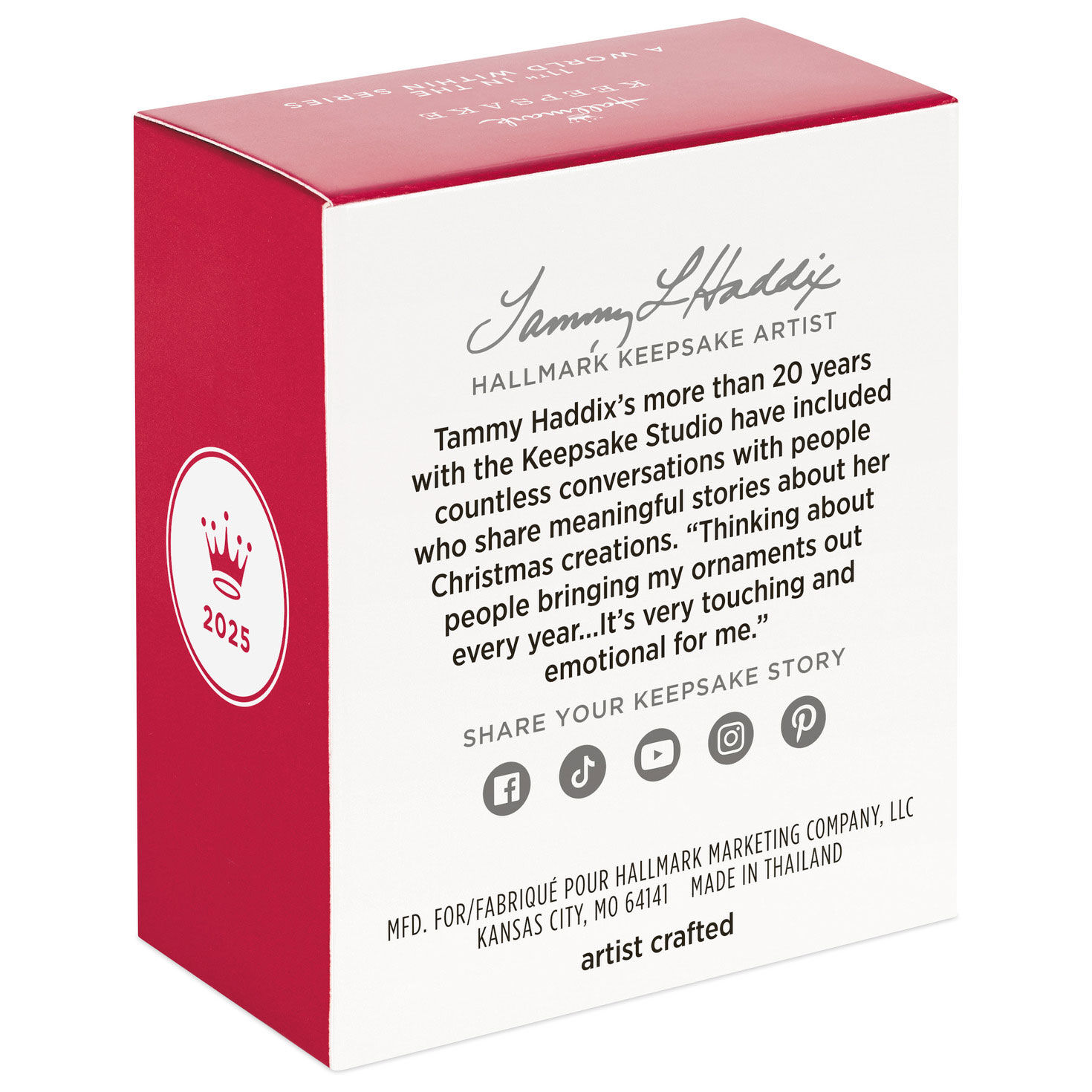 Mrs Claus in Cupcake Keepsake Ornament package back image number 8