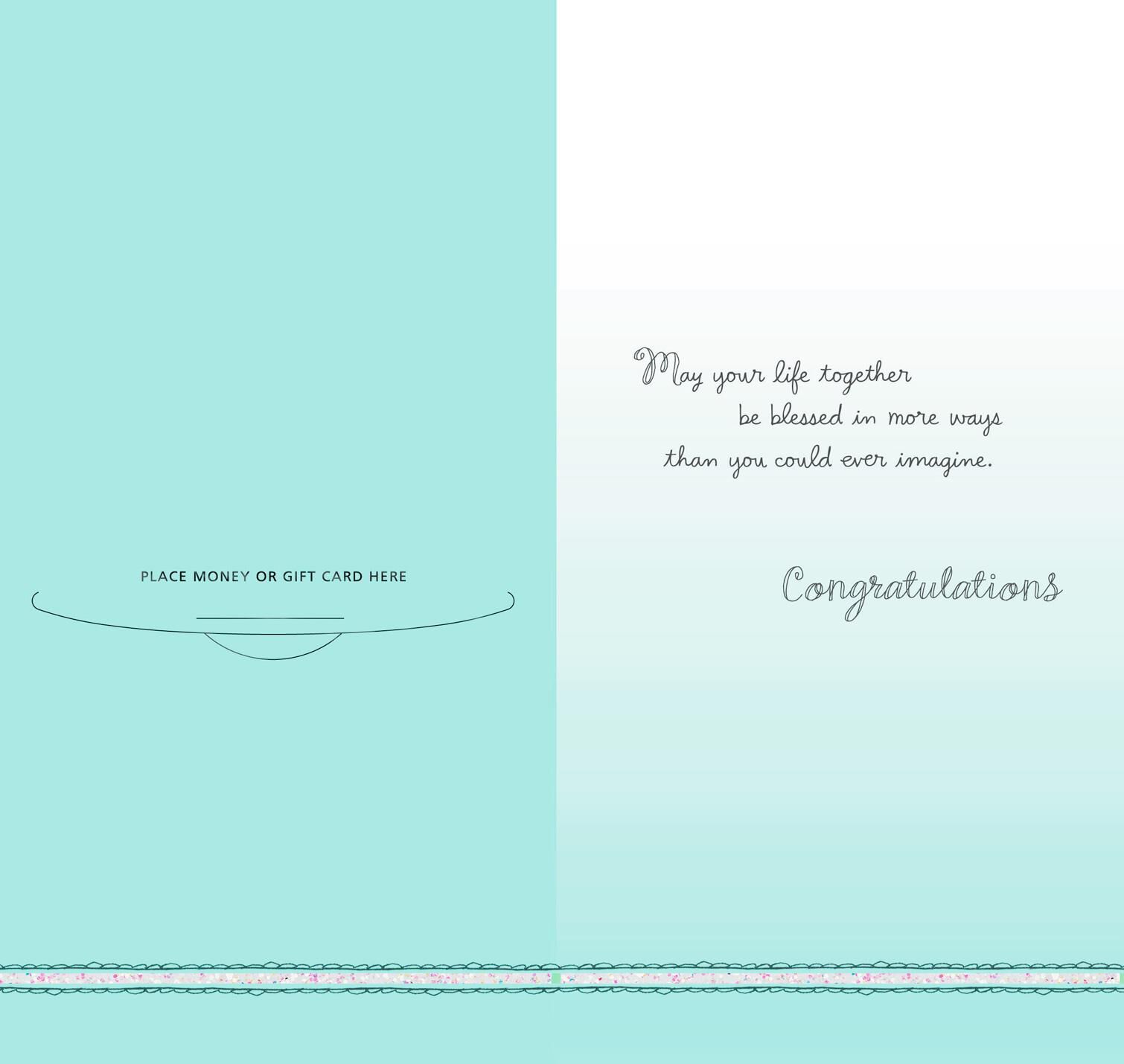 Blessed Life Together Money Holder Wedding Card