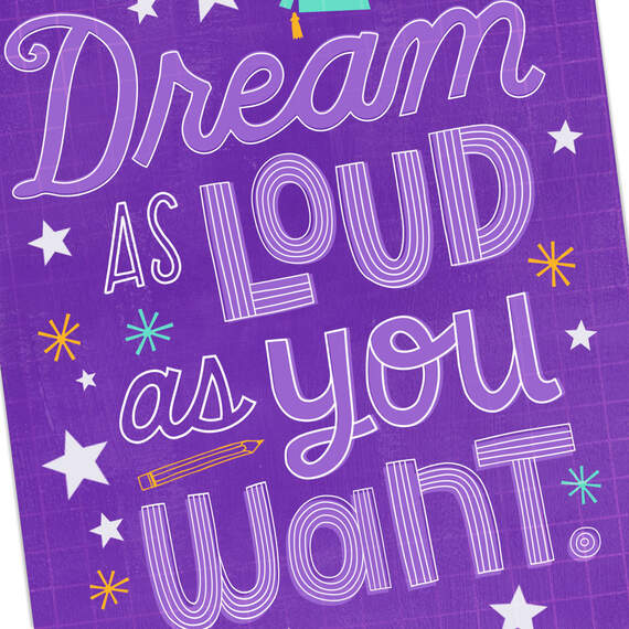 Dream Loud Stars & Grad Cap Graduation Card, , large image number 4