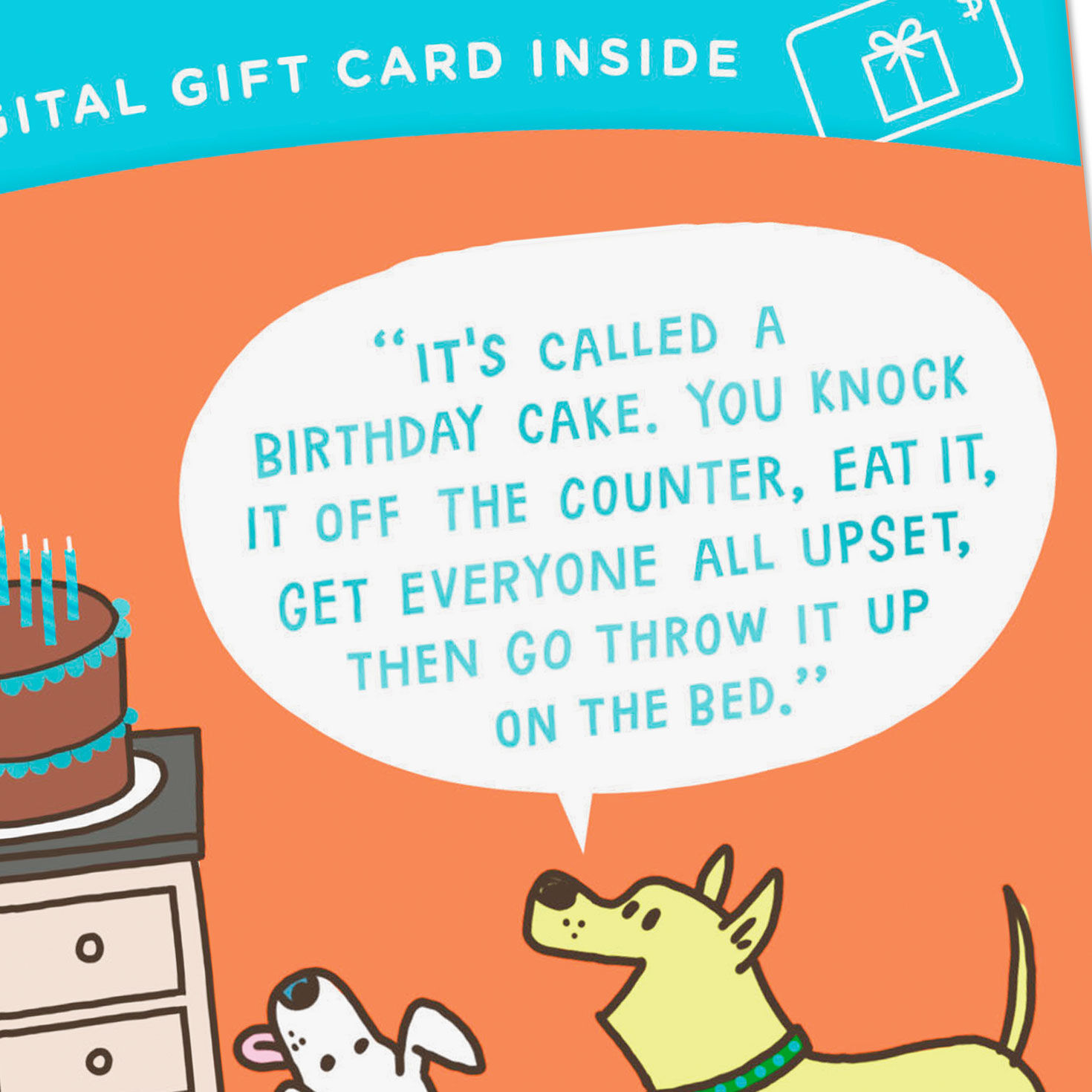 Get Into Trouble Cake-Stealing Dogs Gift Card Greeting Funny Birthday Card, , large image number 5