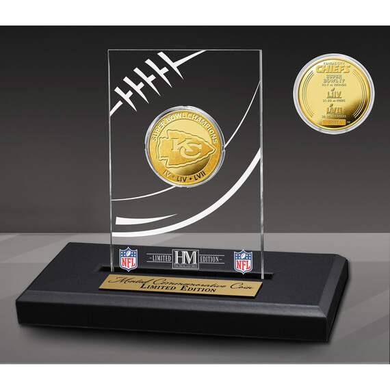 Kansas City Chiefs Super Bowl LVII Champions Gold Coin in Acrylic Display, 3x5