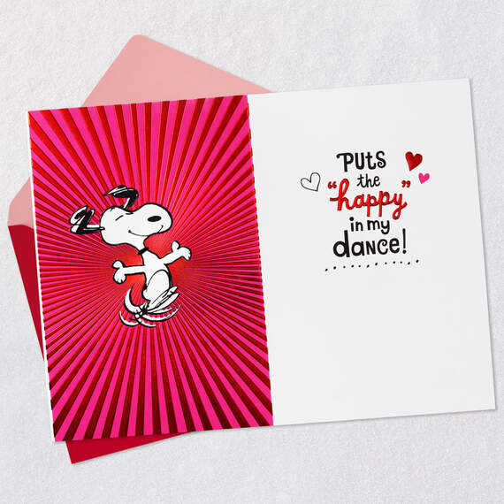 Peanuts® Snoopy Happy Dance Valentine's Day Card, , large image number 3