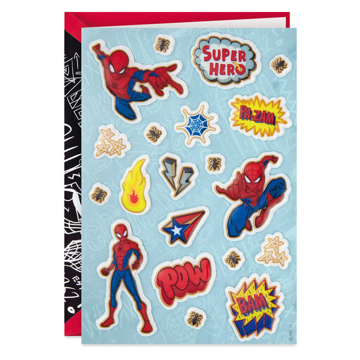 Marvel Spider-Man Awesome You Birthday Card With Stickers, 
