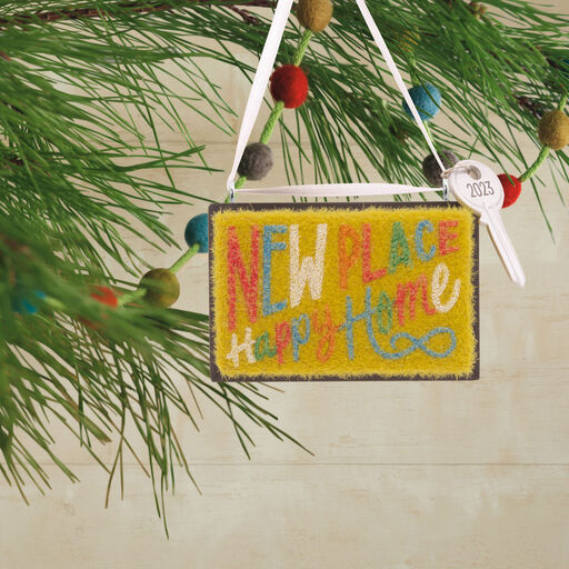 New Place Happy Home 2023 Doormat Hallmark Ornament, 
