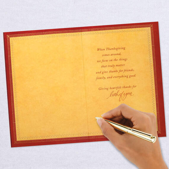 Heartfelt Thanks for You Thanksgiving Card for Both, , large image number 6