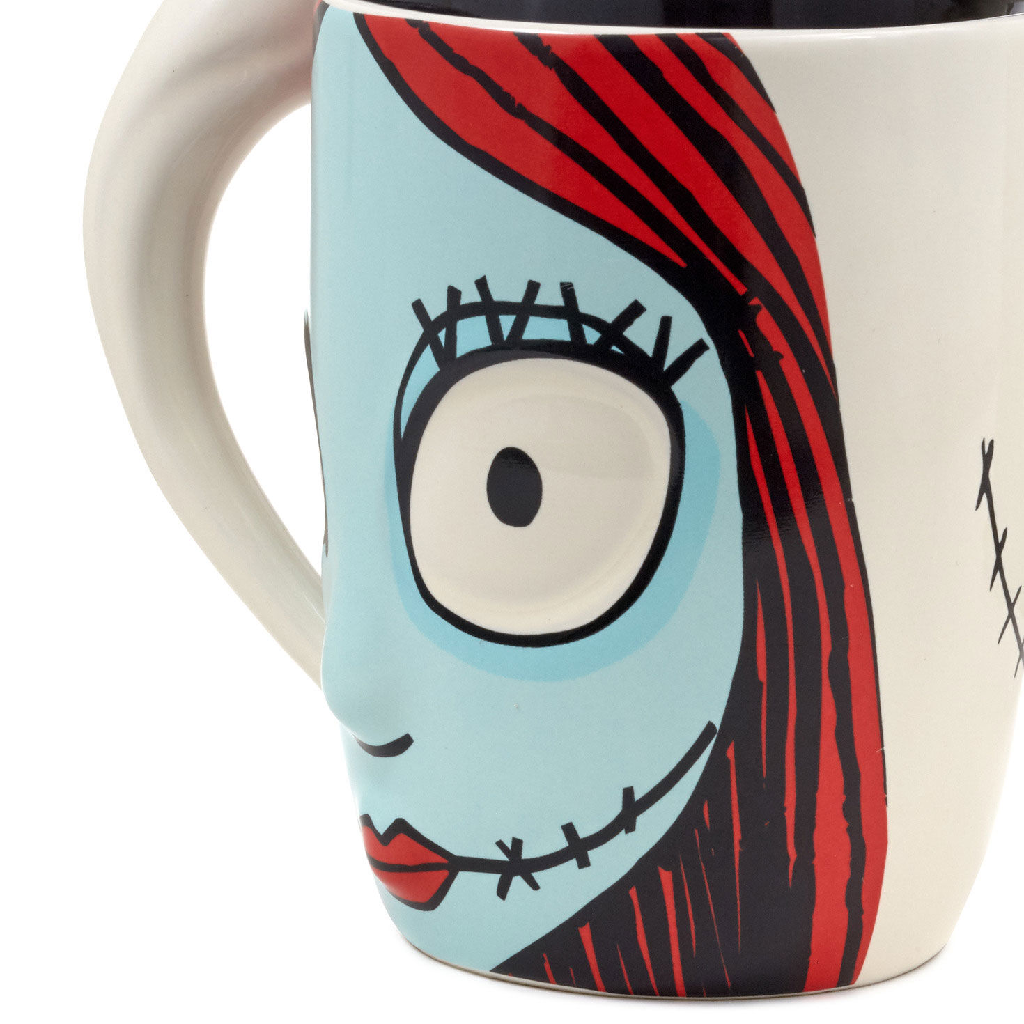 Nightmare Before Christmas Sculpted Jack/Sally Mug closeup view image number 3