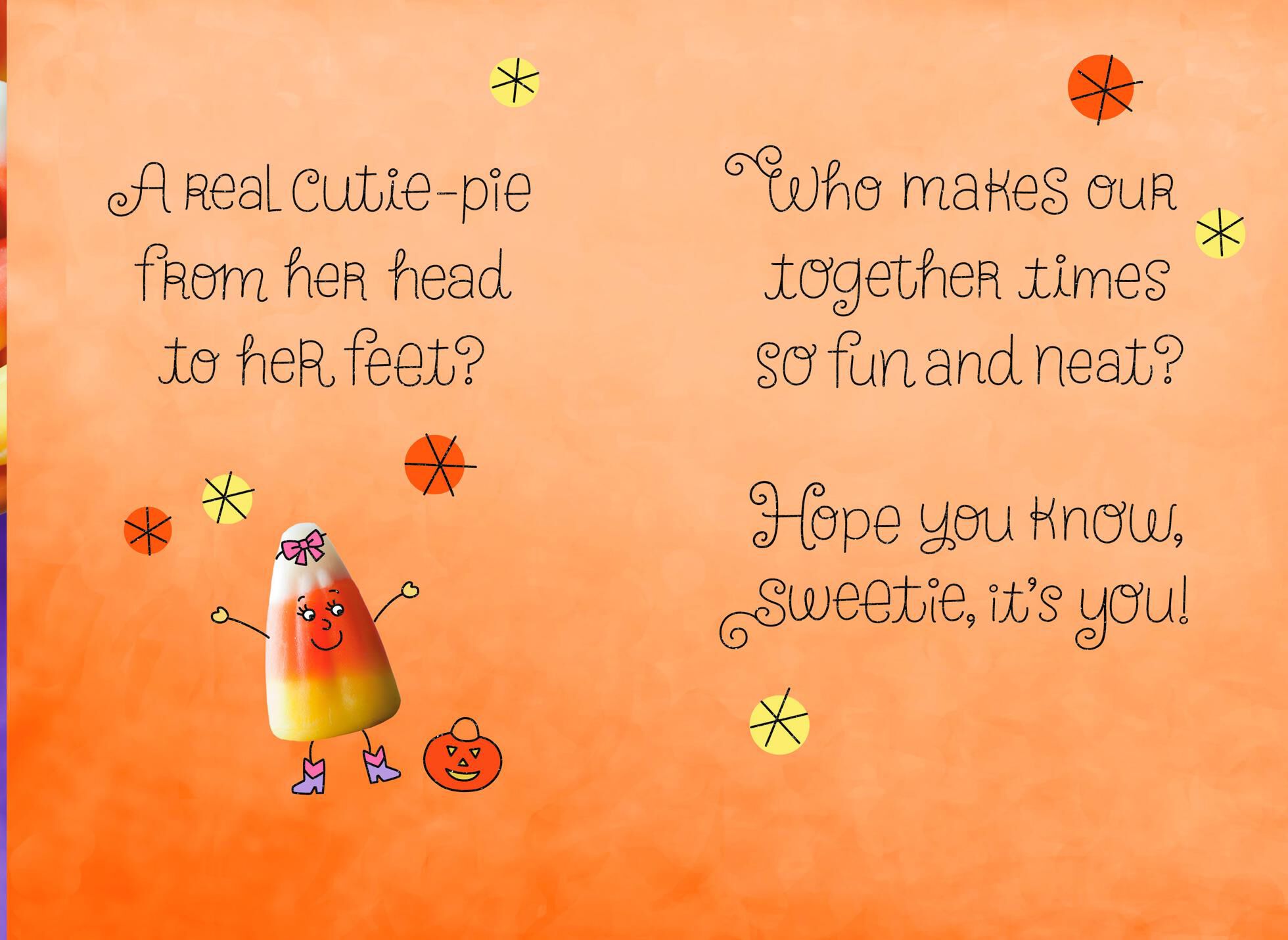 Bowl of Candy Corn Halloween Card for Her