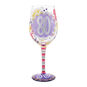 Lolita Happy 80th Birthday Handpainted Wine Glass, 15 oz., , large image number 1