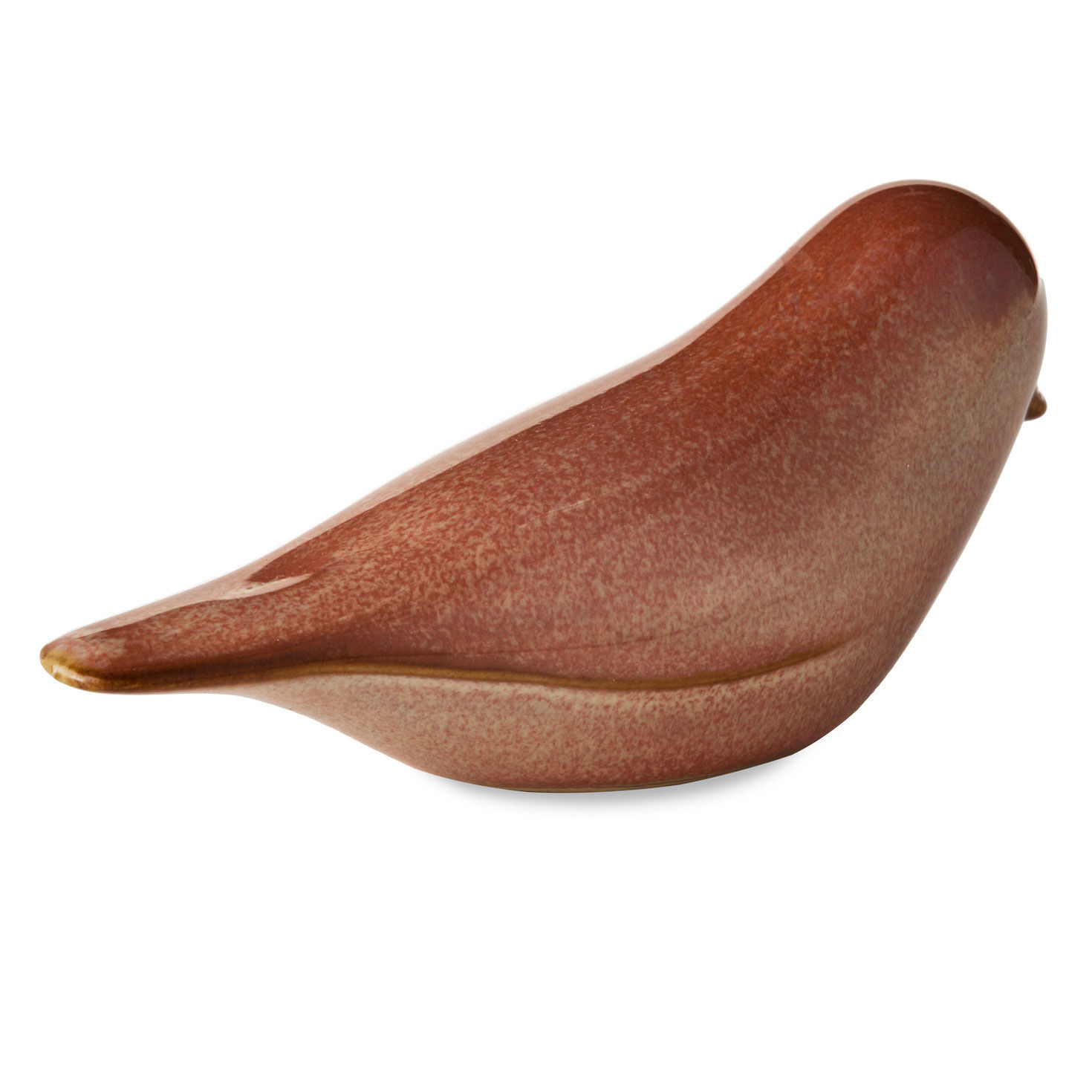 Brown Sparrow Ceramic Bird Figurine back image number 2