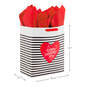 13" Stripes and Red Truck 2-Pack Large Valentine's Day Gift Bags With Tissue Paper, , large image number 3