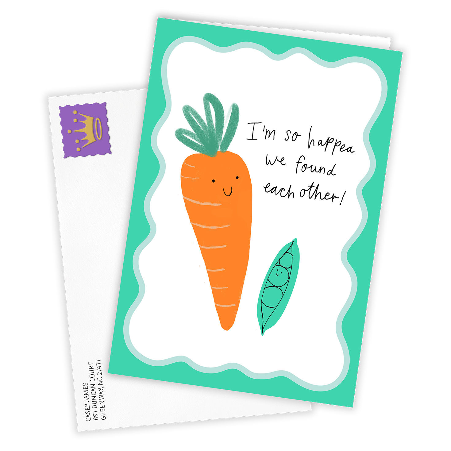 Peas and Carrot Custom Love Card, , large image number 2