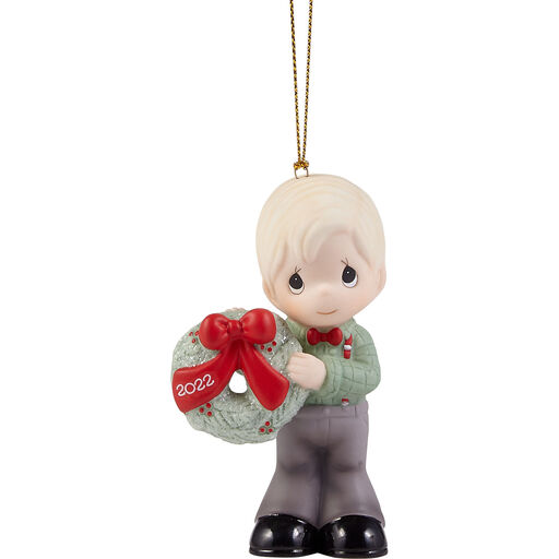 Precious Moments May Your Christmas Wishes Come True 2022 Boy Ornament, 3.54", 