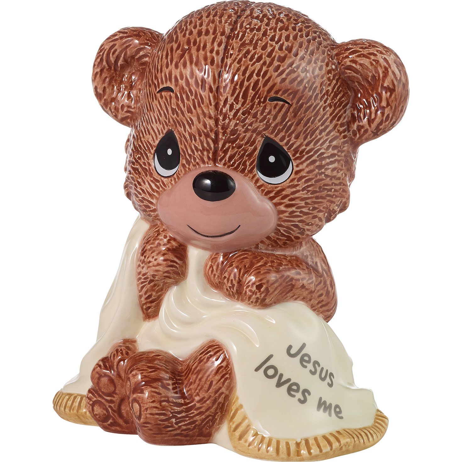 Precious Moments Jesus Loves Me Teddy Bear Bank Decorative Accessories Hallmark